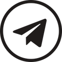 Telegram Grayscale Icon