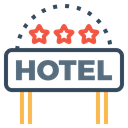 Three Star Hotel Icon