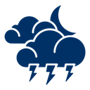Moon Lightning Thunder Icon