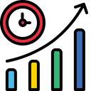 Time Statistics Report Time Graph Icon