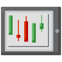 Trading In Tablet Online Trading Candlestick Icon