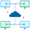 Transfer Data On Cloud Icon