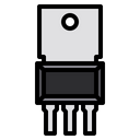 Semiconductor Transistor Chip Icon