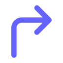 Turn Up Right Turn Right Right Turn Icon