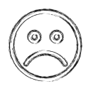 Unhappy Face Social Icon