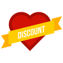 Valentine Day Discount Icon
