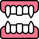 Vampire Teeth Dentures Teeth Icon