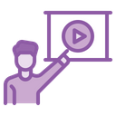 Video Conference Presentation Icon