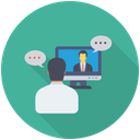 Video Chat Conversation Conference Icon