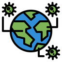 Virus Spread In World Icon