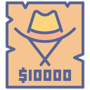 Cowboy Criminal Wanted Icon