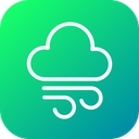 Storm Cloud Wind Icon