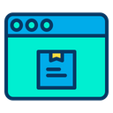 Web Application Online Information Delivery Icon
