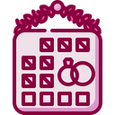 Wedding Day Calendar Time And Date Icon