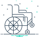 Wheel Chair Handicapped Physical Impairment Icon