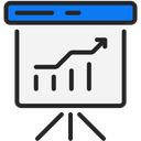 Whiteboard Presentation Analytics Icon