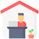 Work From Home Home Work Freelance Icon
