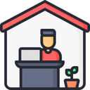 Work From Home Home Work Freelance Icon
