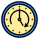 Clock Work Time Office Element Icon