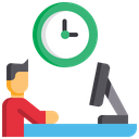 Working Time Working Hour Working Man Icon