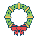 Wreath Christmas Decoration Icon