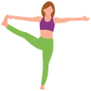 Exercising Girl Fitness Tricks Body Exercise Icon