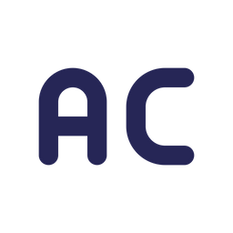 Ac Icon - Download in Colored Outline Style