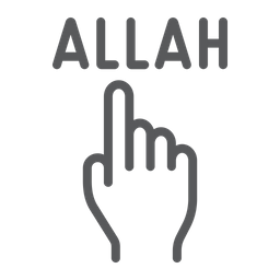 Allah Icon - Download in Line Style