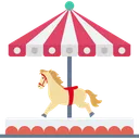 Amusement Park Carousel Fair Ride Icon
