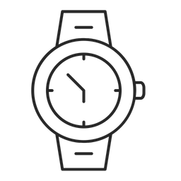 Analog Watch Icon - Download in Line Style