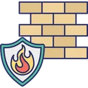 Antivirus Firewall Data Burn Internet Defense Icon