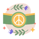 Badge Peace Stop The War Icon
