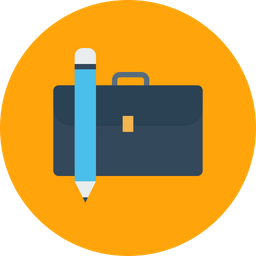 Bag, Briefcase, Folder, Office, Pencil, Stationary, Carry Icon png