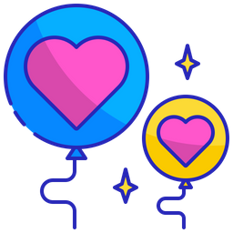 Balloon hearts Icon