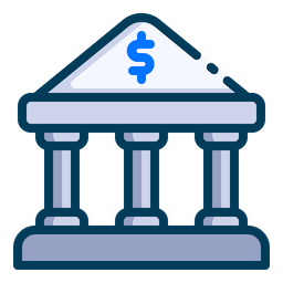 Bank Icon - Download in Colored Outline Style