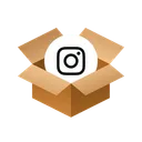 Instagram Isometric Box Icon