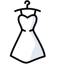 Download Free Bride Wedding Dress Icon of Colored Outline style ...