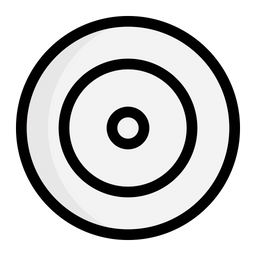 Bullseye Icon - Download in Colored Outline Style