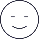 Calm Emoji Outline Icon