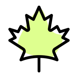 Canadian Maple Leaf Logo Icon - Download In Colored Outline Style