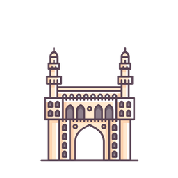 charminar icon of colored outline style available in svg png eps ai icon fonts charminar icon of colored outline style