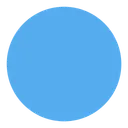 Circle Geometric Blue Icon