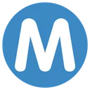 Circled M Round Icon