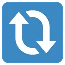 Clockwise Vertical Arrows Icon