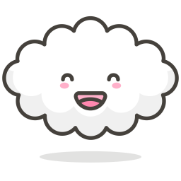 Cloud Emoji Icon - Download in Colored Outline Style