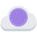 Cloud Fingerprint Lock Cloud Lock Fingerprint Lock Icon