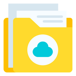 Cloud Folder Icon - Download in Flat Style