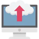 Cloud Upload Tray Uploading Icon