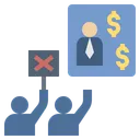 Conflict Demonstration Capitalism Icon