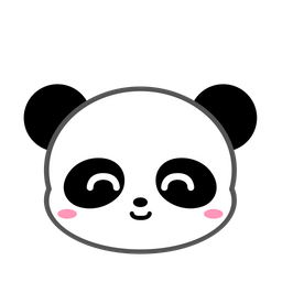 Cute Panda Happy Emoji Icon - Download in Flat Style